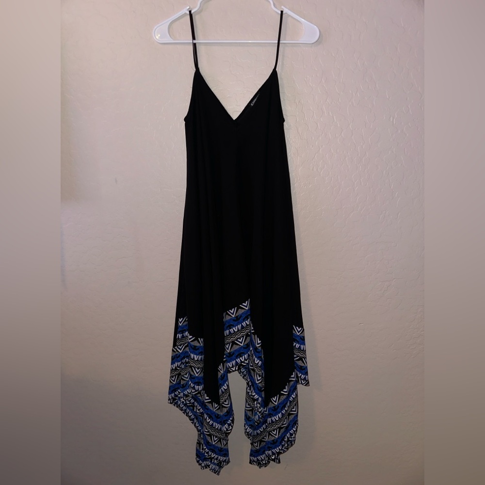 Express Black and Blue Scarf Dress